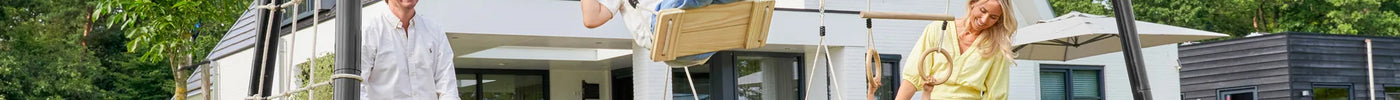 Salta Klettergerüst XL mit Schaukel, Nestschaukel und Kletternetz im Garten
