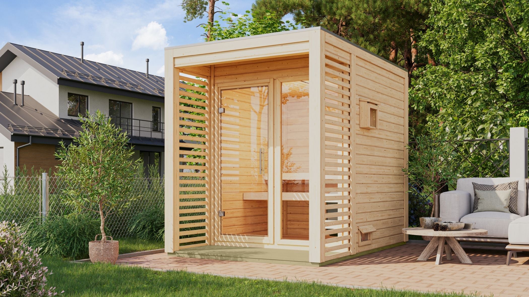 Gartensauna: Baugenehmigung, Grenzabstand und Vorschriften