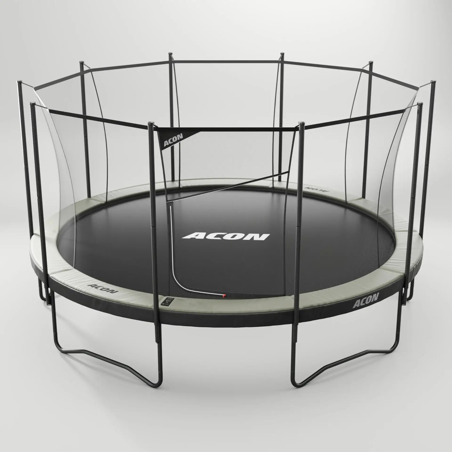 Rundes Gartentrampolin mit Sicherheitsnetz und Randabdeckung