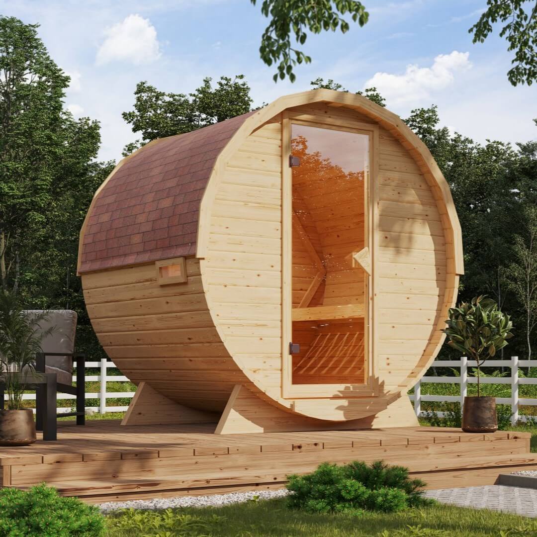Gartensauna mit Fenster oder Panoramafenster: Welche passt?