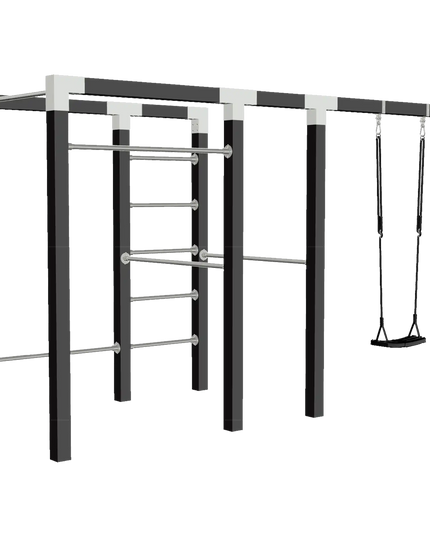 Outdoor Fitness Trainingsgestell - Modell 3 - Schwarz freigestellt