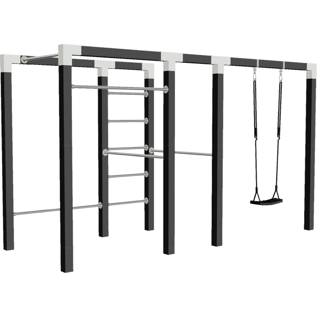Outdoor Fitness Trainingsgestell - Modell 3 - Schwarz freigestellt