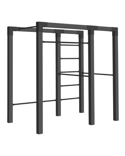 Plus Outdoor Fitness Trainingsgestell - Modell 2 - Schwarze Beschläge freigestellt