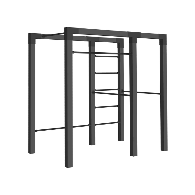 Plus Outdoor Fitness Trainingsgestell - Modell 2 - Schwarze Beschläge freigestellt