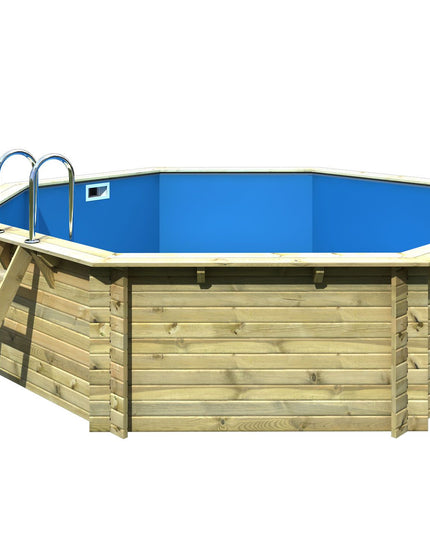Karibu Pool Modell 3 – Achteckpool mit Einstiegsleiter, freigestellte Produktansicht