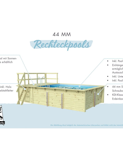 Technische Infos Grafik Karibu Rechteck Pool 2
