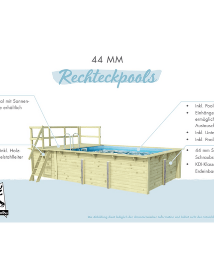 Karibu Rechteck Pool 3