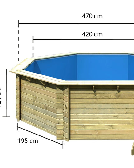 Karibu Pool Modell 2 mit Holzverkleidung im Garten