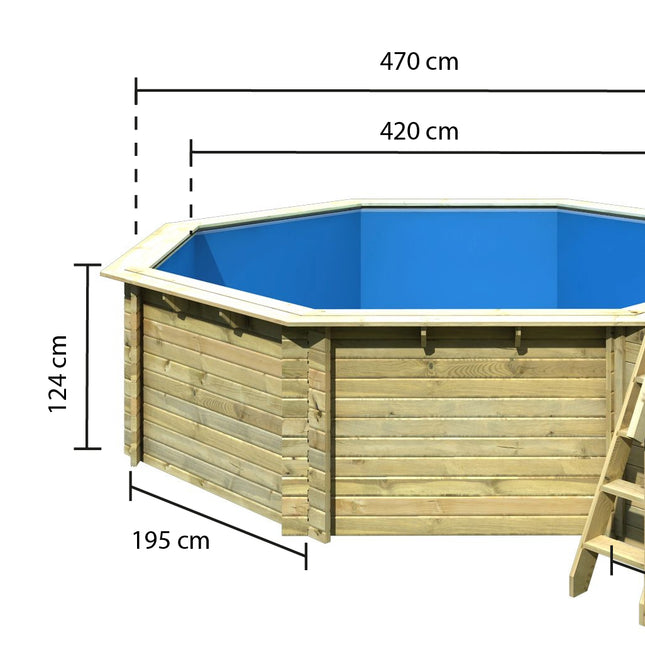 Karibu Pool Modell 2 mit Holzverkleidung im Garten
