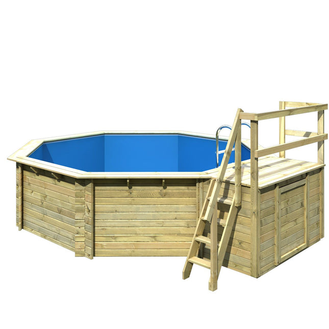 Karibu Pool Modell 2 – Ansicht der Holzkonstruktion