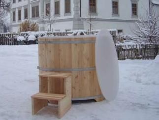 Achleitner Sauna-Tauchbecken Lärche 665 mit Kunststoffeinsatz