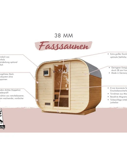 Vorteile und Infos Fasssaune Karibu
