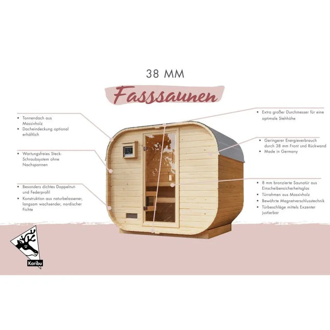 Vorteile und Infos Fasssaune Karibu