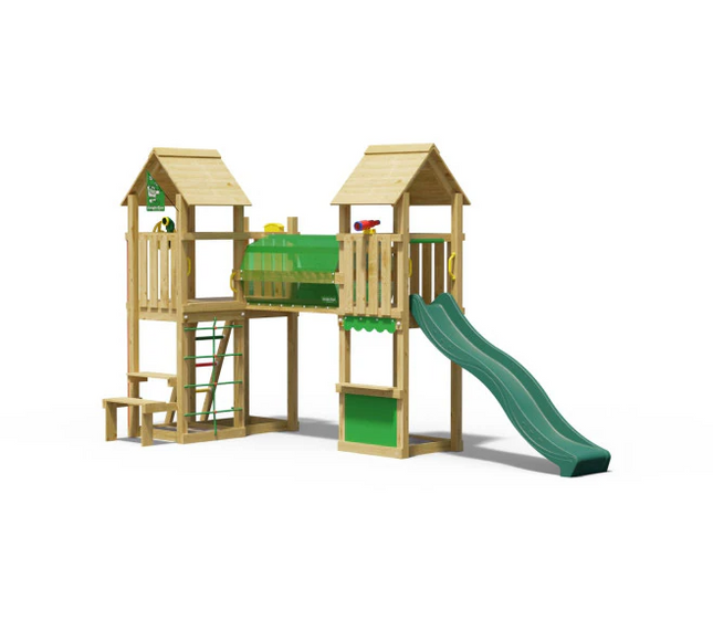 Jungle Gym Jungle Spark Spielturm mit Rutsche & Marktstand