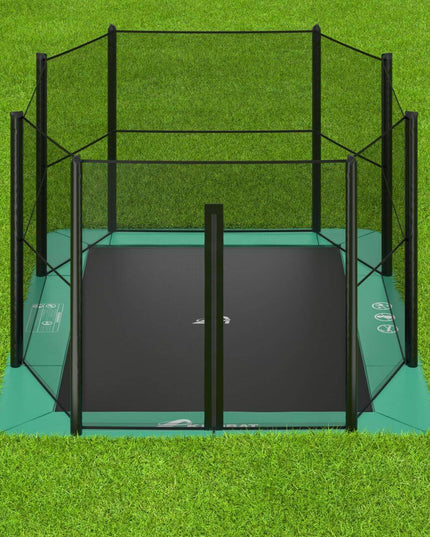 Akrobat Orbit Flat schwarz / grün rechteckig Visualisierung auf Gras