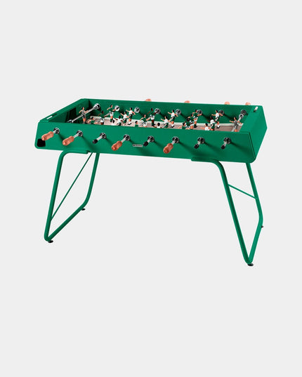 RS3 Tischkicker in Emerald Green von schräg vorne