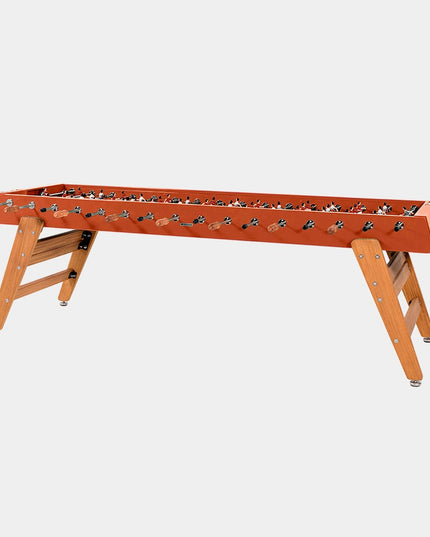 RS Max Tischkicker in Terracotta mit Spielfeld aus HPL