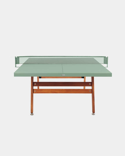 RS Stationary Tischtennisplatte in Warm Sage von schräg oben
