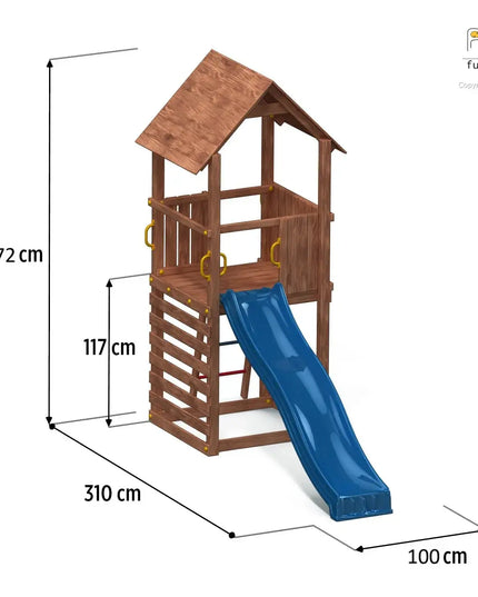 Masse Spielturm mit Rutsche
