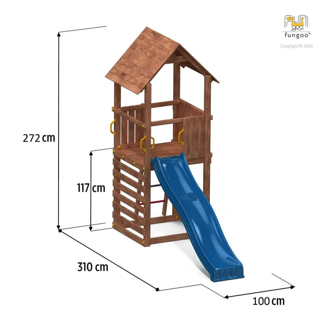 Masse Spielturm mit Rutsche