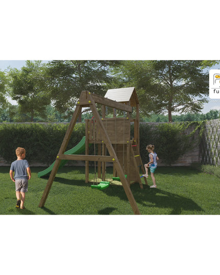 Spielturm Gartenhit im Garten