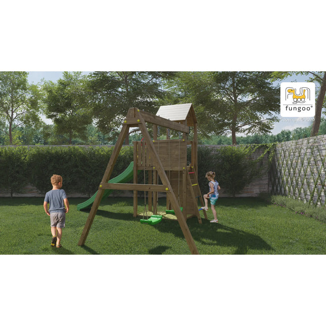 Spielturm Gartenhit im Garten
