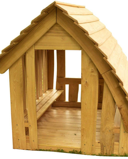 Spielhaus "Waldhütte" auf weissem Hintergrund