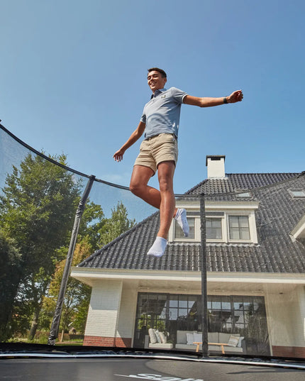 Salta First Class ⌀ 427 cm Trampolin, Detailansicht des Sprungtuchs aus Polypropylen