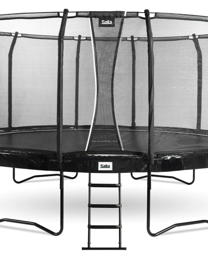 Salta First Class Trampolin Gesamtansicht mit schwarzem Sprungtuch