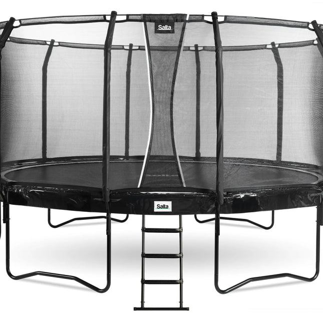 Salta First Class Trampolin Gesamtansicht mit schwarzem Sprungtuch