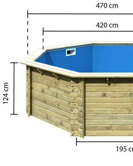 Detailansicht des Karibu Pool Modell 2 aus Holz
