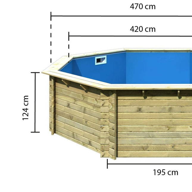 Detailansicht des Karibu Pool Modell 2 aus Holz