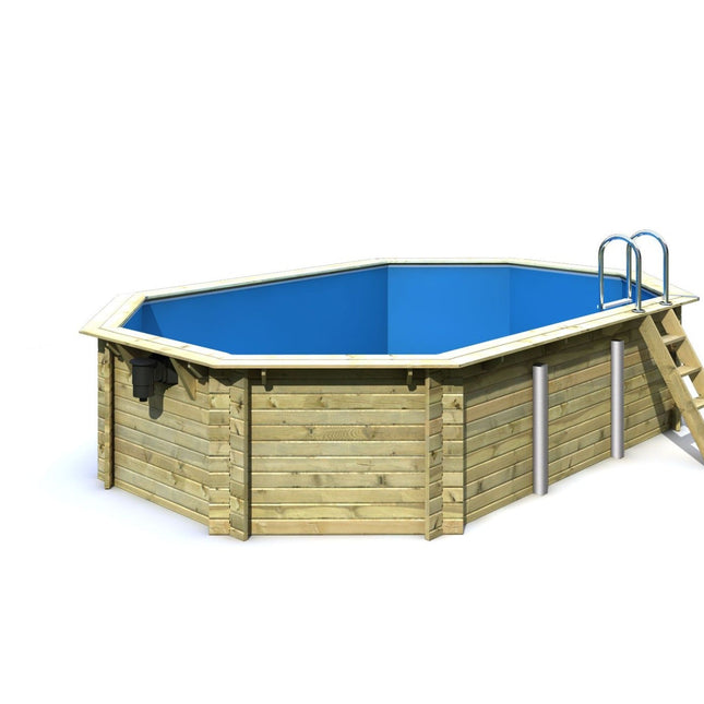 Freigestellte Ansicht des Holzpools