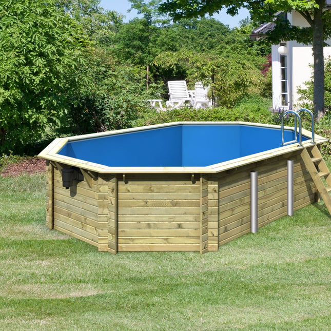 Gartenansicht des Holzpools