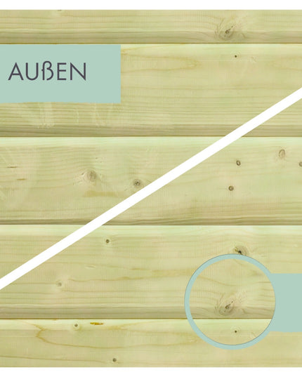 Holzdetail am Karibu Pool Modell 4