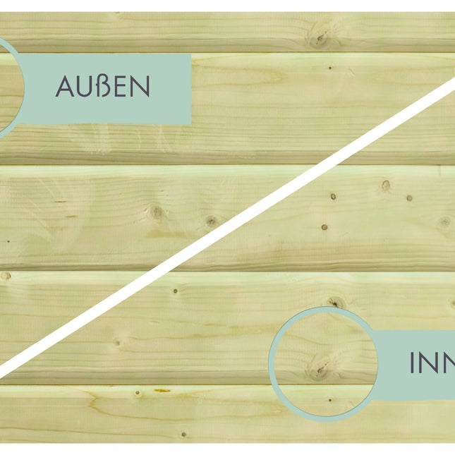 Holzdetail am Karibu Pool Modell 4