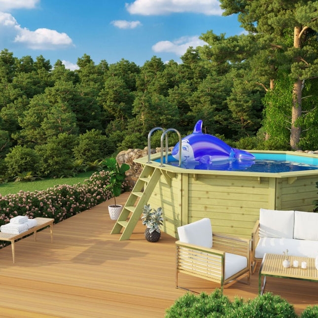 Karibu Pool Modell X1, Ansicht im Garten