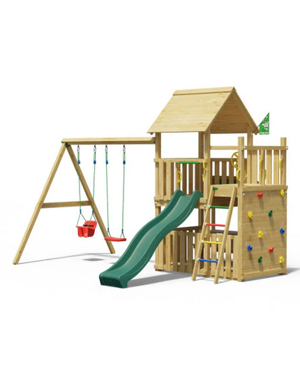 Jungle Gym Jungle Reef Spielturm mit Schaukeln & Veranda