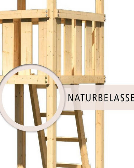 Spielturm Luis naturbelassenes Holz