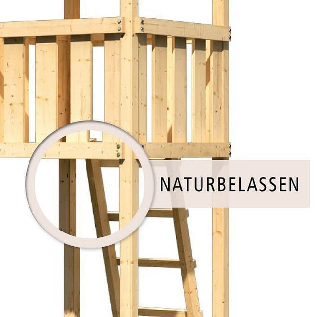 Spielturm Luis naturbelassenes Holz