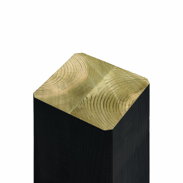 Verleimte Holzpfosten 9×9 cm zum Eingraben.
Druckimprägniert (NTR-Klasse A) und farbgrundiert schwarz.
Schwarz RAL 9005 – wasserbasiert.