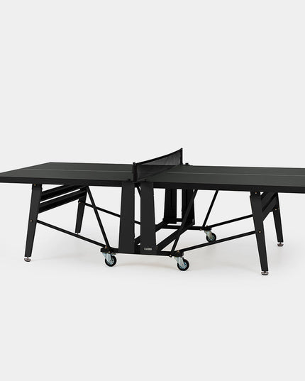 Schwarze RS Folding Monochrome Tischtennisplatte mit Rollen