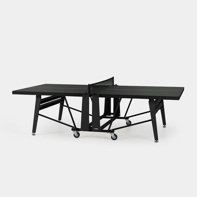 Schwarze RS Folding Monochrome Tischtennisplatte mit Rollen